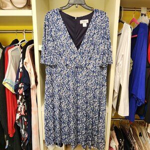 NWOT J. Howard blue wrap dress